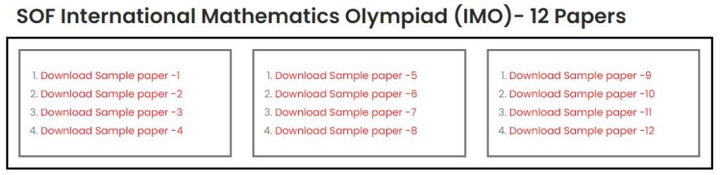 SOF International Mathematics Olympiads (IMO)