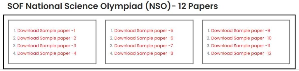 NSO Sample Papers