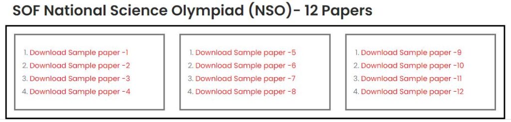 SOF National Science Olympiad (NSO)